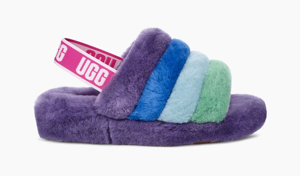 Ugg Slides Canada - Ugg Men's Pride Fluff Yeah Rainbow Purple